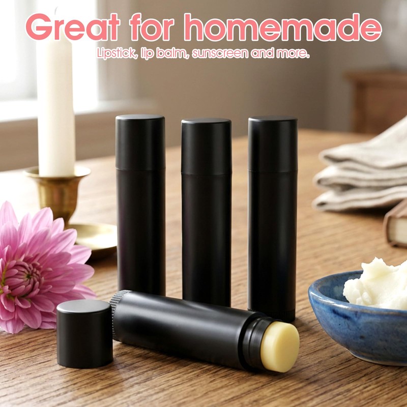 100Pcs Lip Balm Tubes Kit with Filling Tray & Spatula,