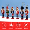 THE TWIDDLERS - 6 Wooden Christmas Nutcracker Soldier Ornaments, 13cm