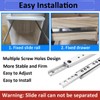 LKRXW 2 Pair (4Pcs) 17mm Drawer Runners 214mm Drawer Rail