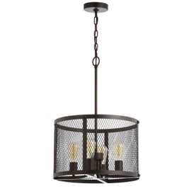 Safavieh PND4077B Sylas Adjustable Dark Grey 4-Light (LED Bulbs Included) Pendant