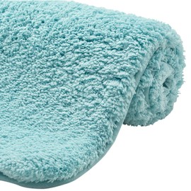 GORILLA GRIP Premium Luxury Bath Rug, 30x20, Absorbent, Soft, Thick Shag, Plush Bathroom Mat Rugs, Machine Washable, Microfiber Quick Dry, Mats for Shower, Bathtub and Floor Accessories, Spa Blue