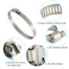 TUPARKA 4 Pack Large Size Metal Hose Clips 91-114 mm