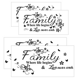 2 Sets Family Stickers - Living Room & Bedroom Wall Art, Inspirational Murals