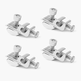 Earth Clamp for PV Module, PV System, Solar System, Accessories for Solar Panel Bracket, Standard Solar Panel Grounding Clip for Solar Mounting System (4)