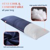 Cosybay Full Body Pillow Insert with Navy Blue Pillowcase -