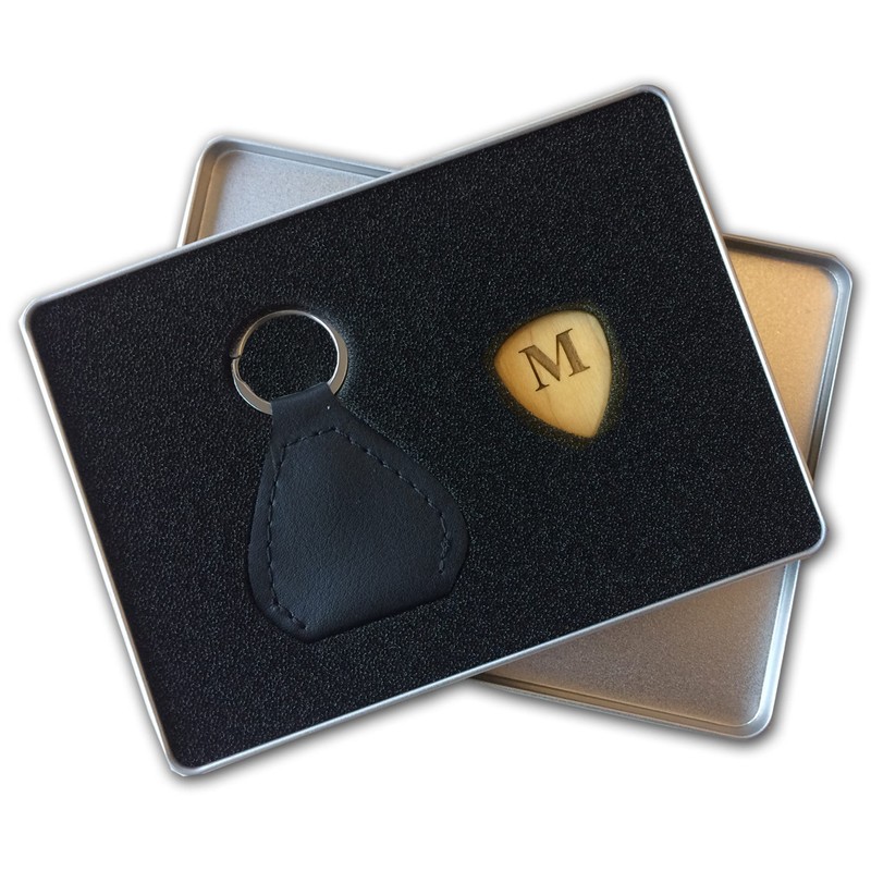Engraved Wooden Plectrum, Guitar Pick, Laser Engraving Maple