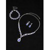 PINKPIN 4pcs Jewelry Set for Women, Necklace Dangle Earrings Bracelet