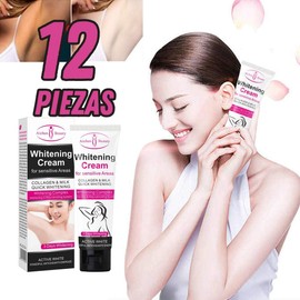 Set 12 Crema Aclarante Blanqueadora Axilas Con Leche Colágeno Aichun Beauty 50g Aclaradora de Piel para Pieles Oscuras, Whitening Cream, Blanqueadora e Hidratante, Eficaz para Axilas, Rodillas, Codos