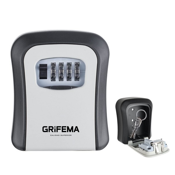 GRIFEMA Key Safe Wall Mounted Police Approved, Lock Box Outdoor