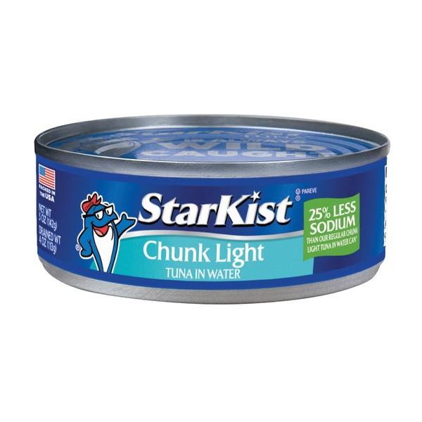 StarKist 25% Less Sodium Chunk Light Tuna in Water – 5 oz Can (Pack of 24)