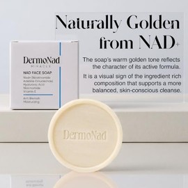 Barra de jabón facial iluminadora - Limpiador NAD+ con niacinamida, ácido hialurónico y vitamina E - Barra de limpieza facial diaria para tonos irregu