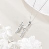 DAYLINLOVE Hug Necklace 925 Sterling Silver Couple Hugging Pendant Necklace