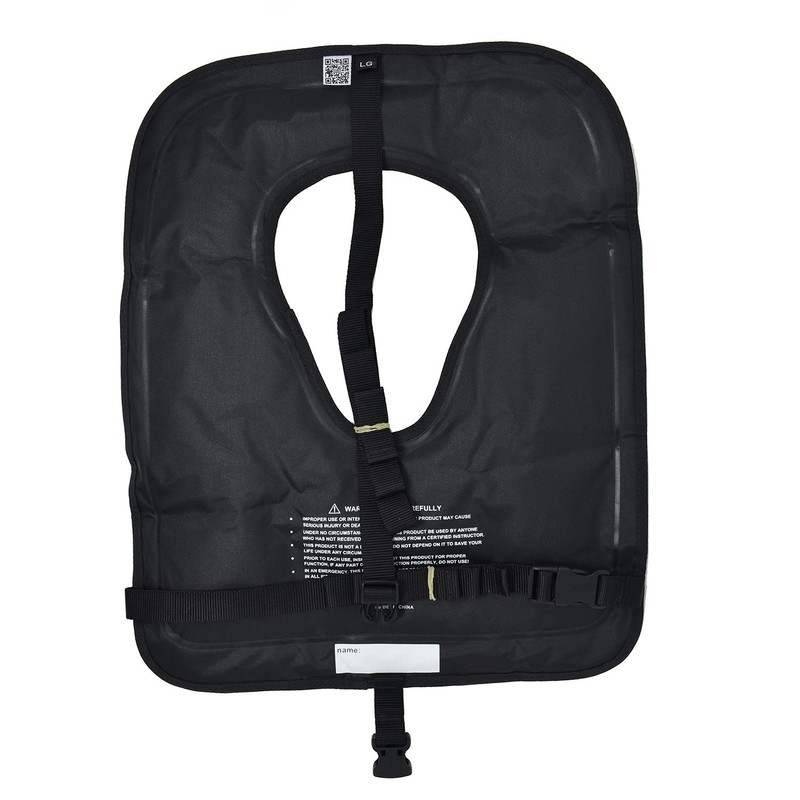 Scuba Choice Adult Black Snorkel Vest w/Name Box, Large