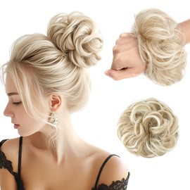 XFSRG Bun Hairpiece with Elastic Band, Hair Extensions, Girls' Hairpieces for Thin Hair, Synthetic Hairpiece, Headband, Braid, Hair Extension, Suitable for Weddings, Parties