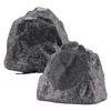 Theater Solutions 2R8G Outdoor Granite 8" Rock 2 Speaker Set