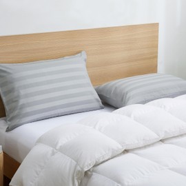 100% Cotton Classic Pillow Protectors with Invisible Zipper, 600 Thread Count Sateen Weave Soft and Breathable Pillow Cases, Protect Pillows from Dirt, Dust and Debris (King, 20"x36", Set of 2)