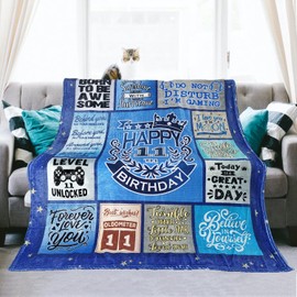 11 Year Old Boy Birthday Gift Throw Blanket 60”x50”, Gifts for 11 Year Old Boy, Birthday Gifts for 11 Year Old Boy, 11 Year Old Boy Gift Ideas, 11th Birthday Gift Boy, 11th Birthday Decorations Boy