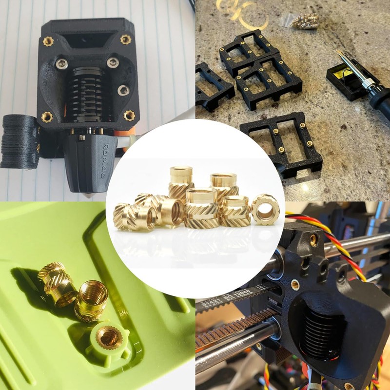 M2.5 Insertos roscados para plástico, 100 piezas M2.5 x L4