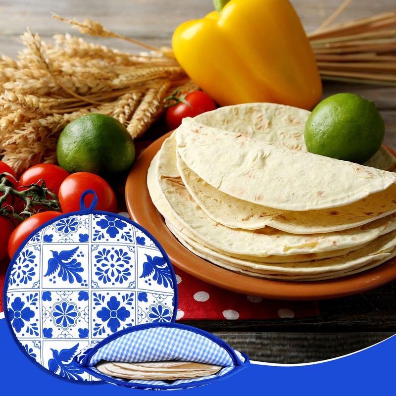 Honeydak 2 Pcs 12 Inch Tortilla Warmer Pouch, Microwavable Insulated