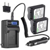 Kastar 2-Pack CGA-S006 Battery and LCD AC Charger Compatible with