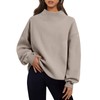 Trendy Queen Womens Oversized Sweatshirts Turtleneck Pullover Long Sleeve Hoodies