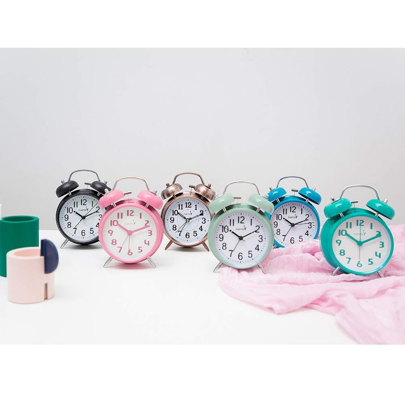 FLOITTUY {Loud Alarm for Deep Sleepers) 4'' Twin Bell Alarm