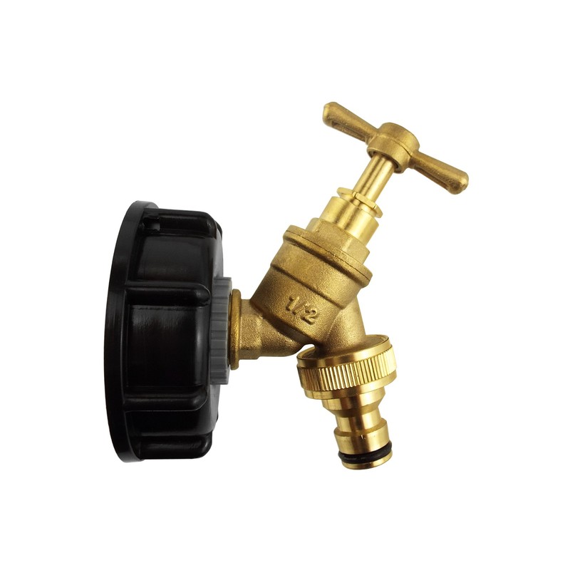IBC Tank Adapter S60X6 to Brass Garden tap with Click-Lock