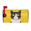 Dujiea Black Cat-Face Mailbox Cover, Waterproof, Magnetic, 25.5"L x 21"W,