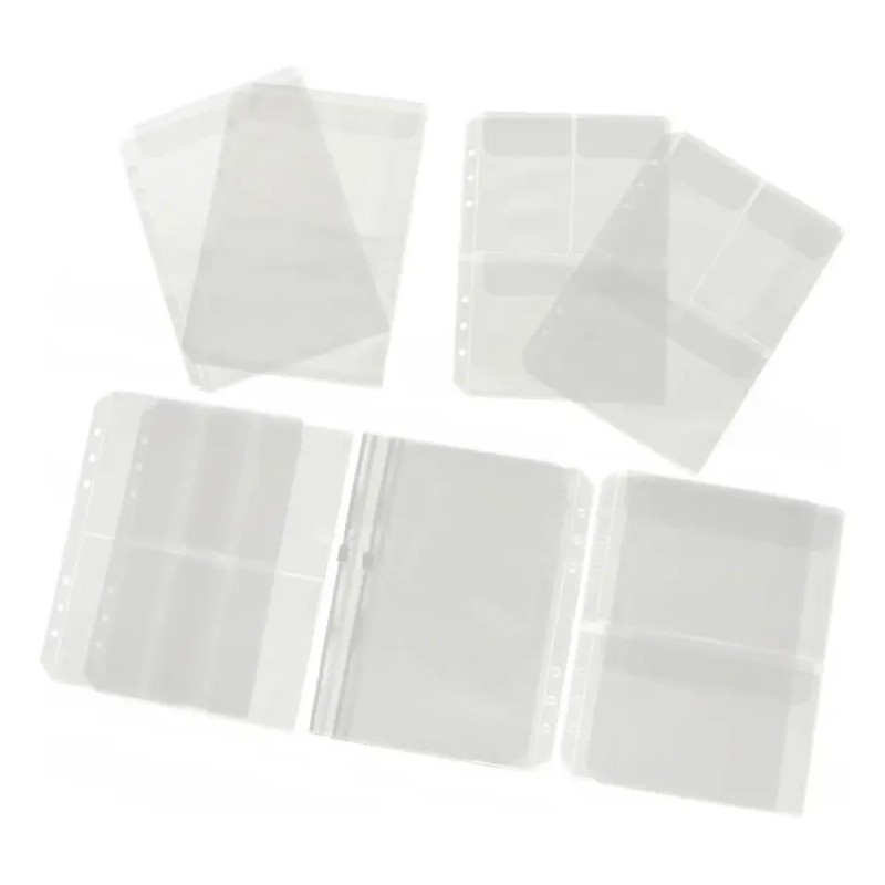 10set Binder A5 Páginas De Bolsillo De 6 Anillos Para