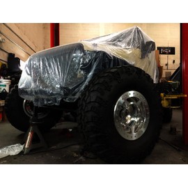 Universal Disposable Plastic Indoor Garage Clear car Cover (3)