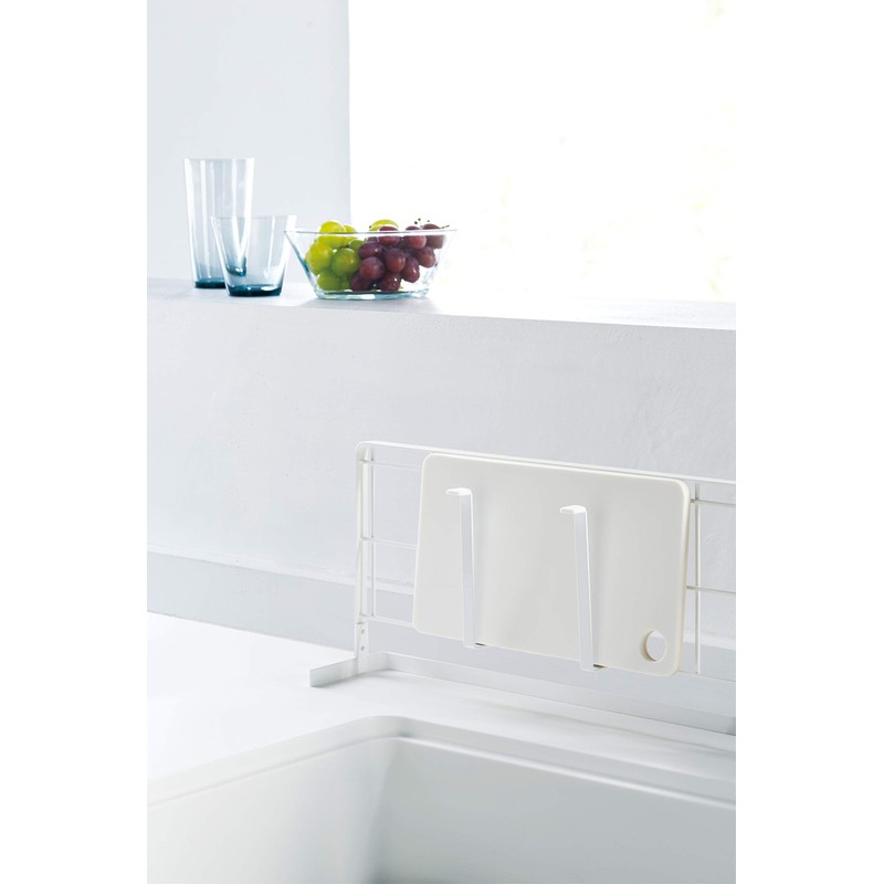 Yamazaki Kitchen Rack, Horizontal Stove Rack, Freestanding Mesh Panel for