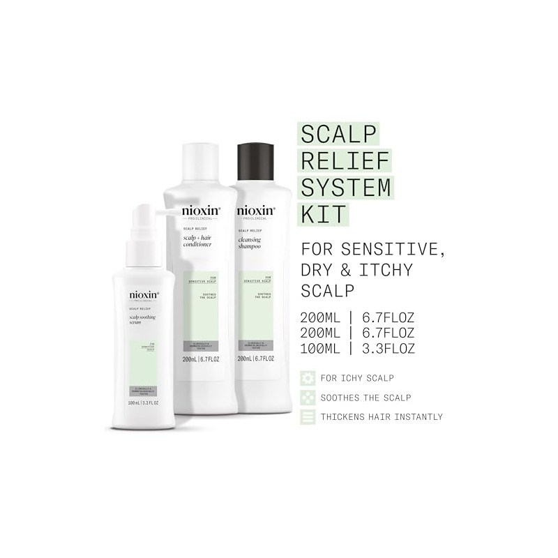 Nioxin Scalp Relief System Kit for Sensitive, Dry & Itchy
