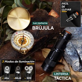 LYSSIID Kit De Supervivencia,14 En 1 Kit De Supervivencia Multifuncional para Exteriores,Acampada, Senderismo,Regalo De Navidad para Hombres