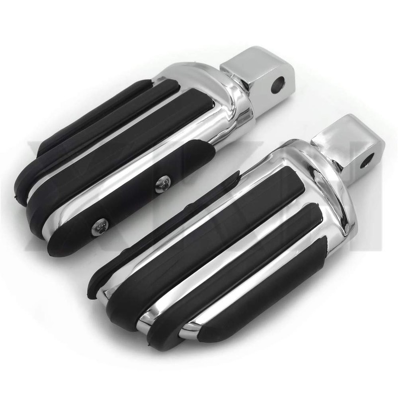 SMT- Chrome Rubber Pilot footpeg footrest Compatible With Yamaha '08-'17