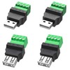 PENGLIN Pack of 4 USB 2.0 Type A Male Female