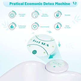 LeCuag Ionic Foot Spa Detox Machine Ion Foot Spa Detox Machine, Ionic Foot Cleanse Bath System with 100 Liners, 2 Strong Arrays