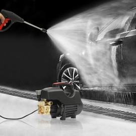 Electric High Pressure Washer with Lance, 2800RPM Professional Washer Cleaner 1400W 80 Bar 211oz/min Water Flow Pressure Power Washer 0-120° Adjustable Angle for Car, Patio & Garden (Lance)