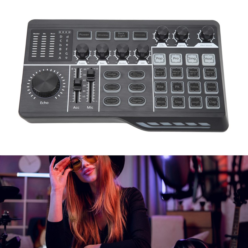 Professional Sound Mixer 1200mAh Micro USB Studio Streaming Live Gaming