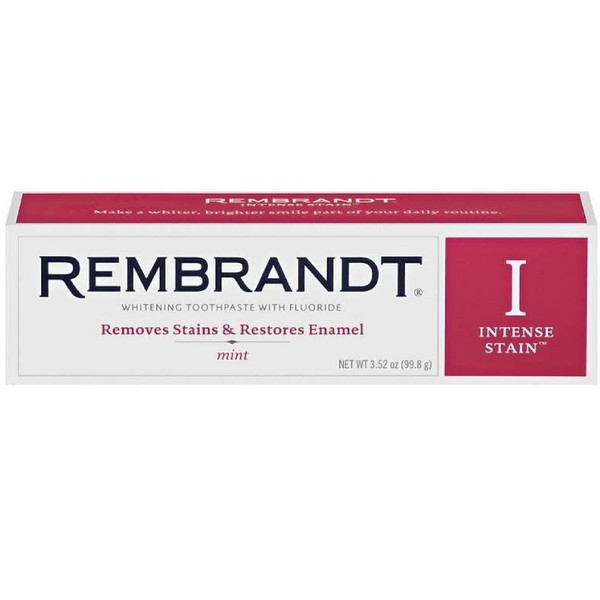 Rembrandt Intense Stain Whitening Mint Toothpaste, 3.52 Ounce (Pack of 6)