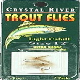 Crystal River Trout Flies Light Cahill #12 Feathers