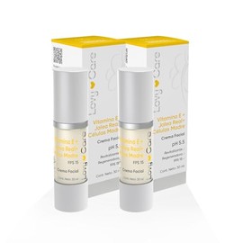 LOVY CARE Pack 2x1 Crema Facial con Vitamina E, Jalea Real y Células Madre, 30 ml c/u, pH 5.5 Hidratación, Regeneración y Antiedad
