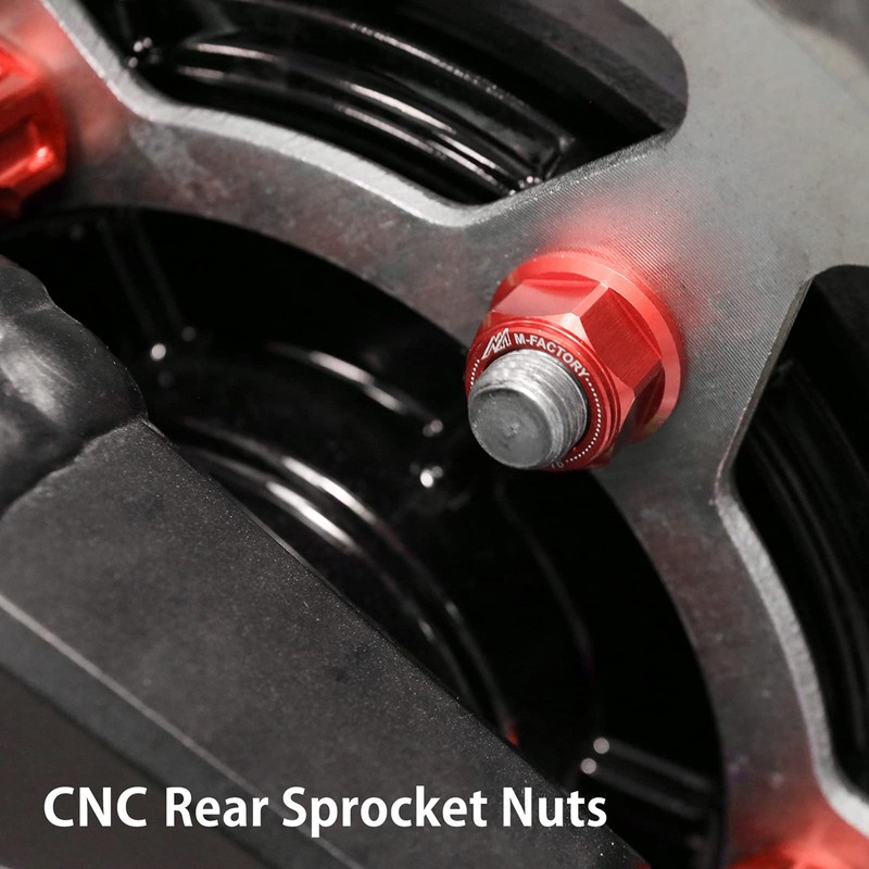 Red CNC Racing Rear Sprocket Nuts Set For CBR1100XX CBR1000RR