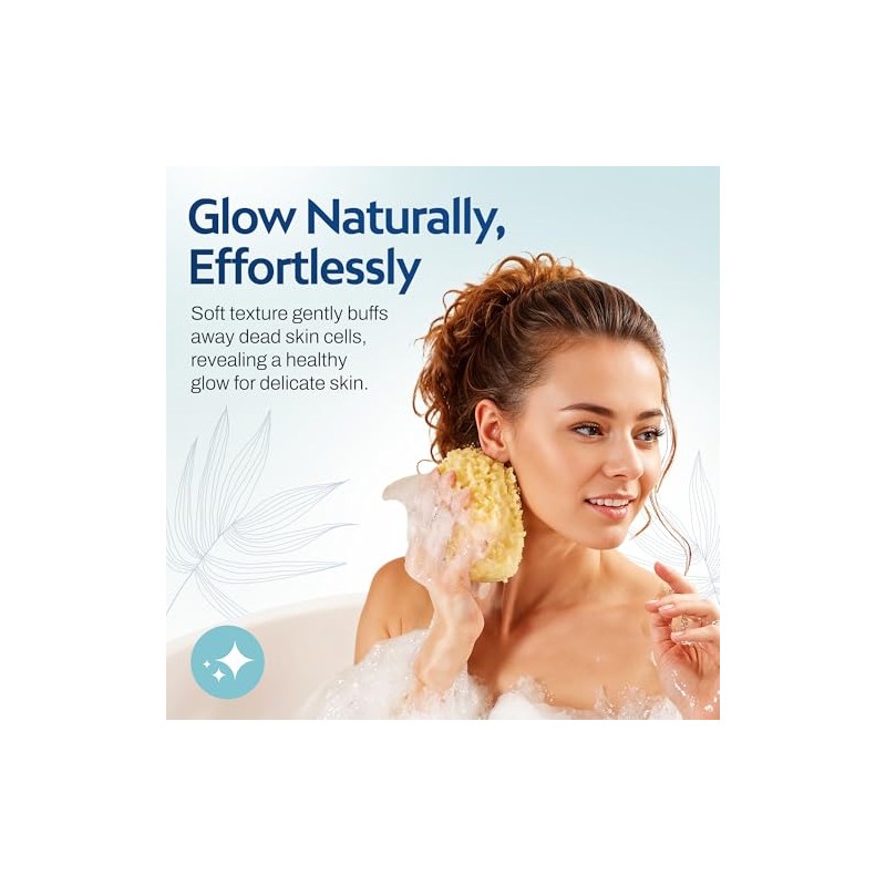 Hartfelt Caja Belleza Esponja Marina Lana Piel Delicada Esponjas Baño