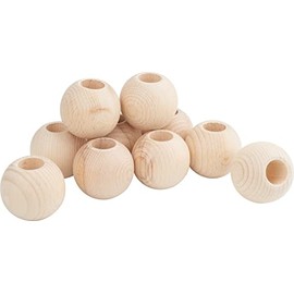 VBS Large Bore Wooden Balls 50mm Pack of 10 - 2, 5, 10 or 25