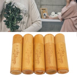 5pcs Small Bamboo Scattering Urn Tube for Human Ashes, Mini Bamboo Spreading Cremation Tube Urn for Adult Male Female Ashes