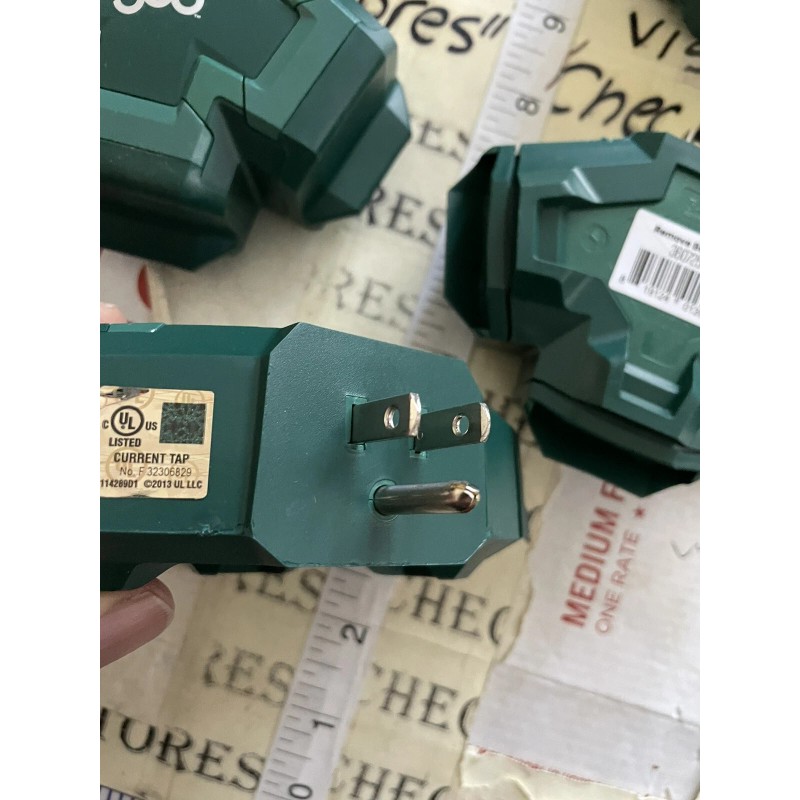 AuctionFuel 5X New 360 Electrical 3-Outlet Power Hub Adapter Green