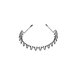 MUUZLL Hair Bands for Men, Headbands, 6 Pieces Elastic Wavy Spring Wave Hair Band, Multi-Style Black Non-slip Metal Hair Hoop, Unisex Sport Fashion Hair Band (1pc Headband)