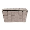 Wenko Adria Storage Basket with Lid, taupe, 14 x 19