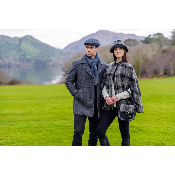 Mucros Weavers Irish Trinity Flat Cap for Men Newsboy Hat