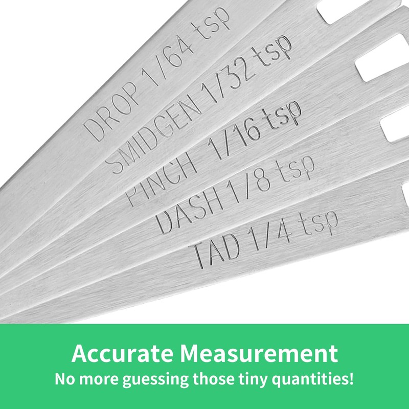 5PCS Small Measuring Spoons Set - Cuttte Stainless Steel Tiny
